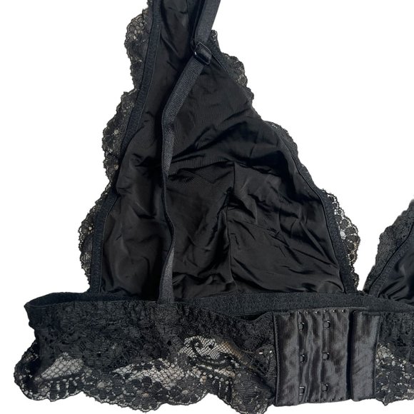 Victoria's Secret Unlined Wireless Lace Black Bralette Large‎ - Picture 6 of 10